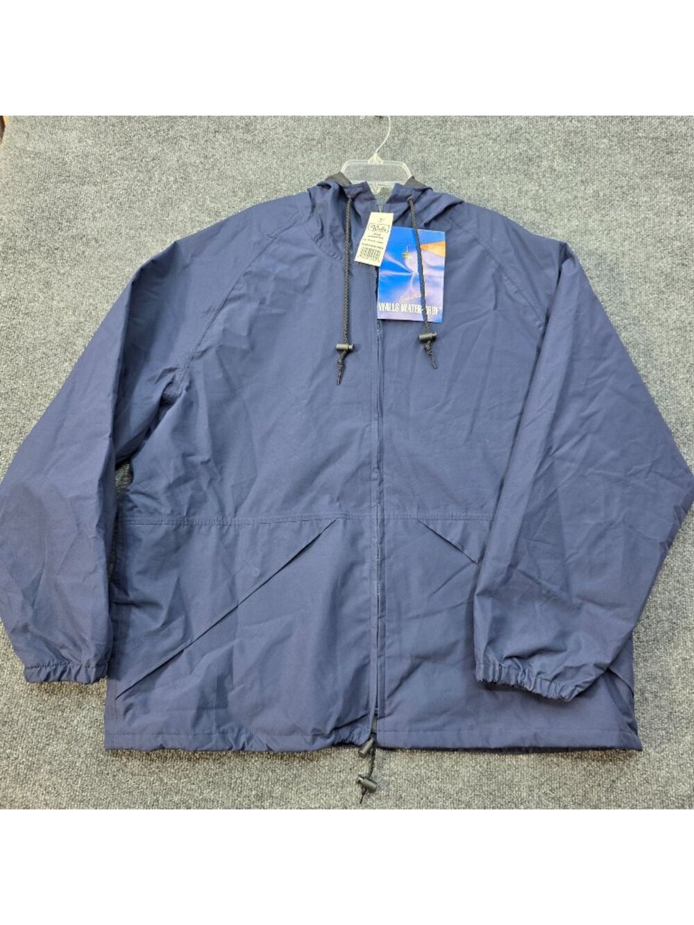 Walls Water-Pruf Hooded Waterproof Rain Jacket 2XL Navy Gorpcore Outdoor Camping